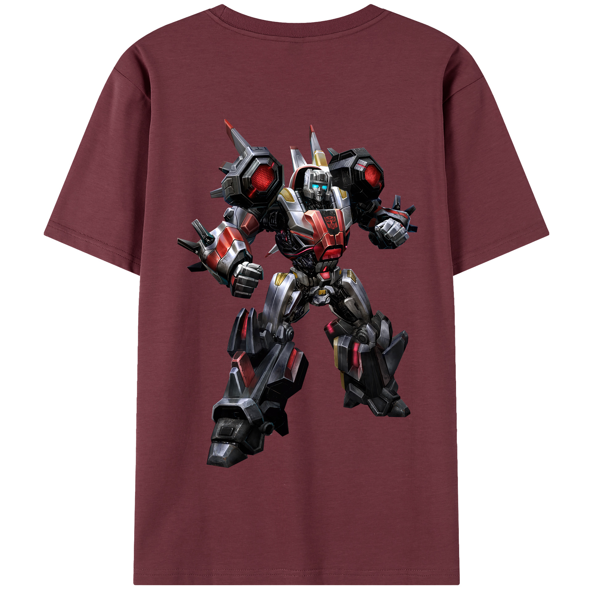 （画像用） Transformers トランスフォーマー 綿100％半袖Tシャツ（背面プリント）